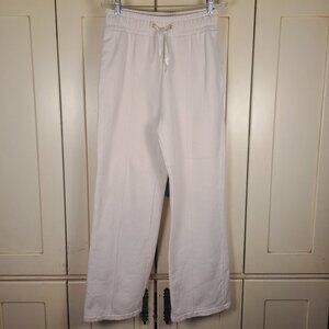 Wide Leg Drawstring Pants in Light Cream